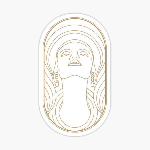 Item preview, A Sleeper`s Dream Beauty Retro Girl Vintage Art Deco Geometric designed and sold by 108dragons.