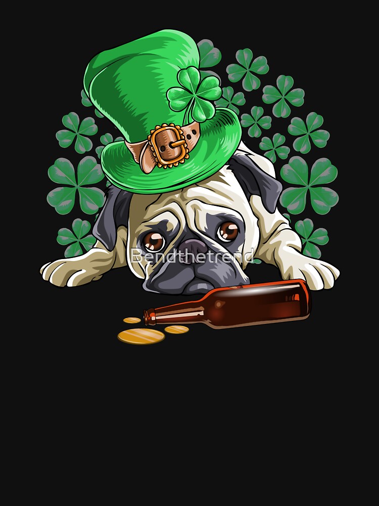 pug st patricks day shirt kids