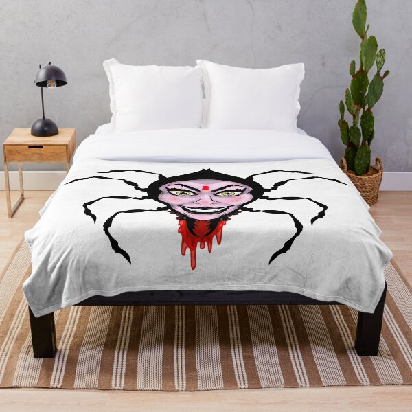 Tick Face Throw Blankets Redbubble - roblox toytale blood egg