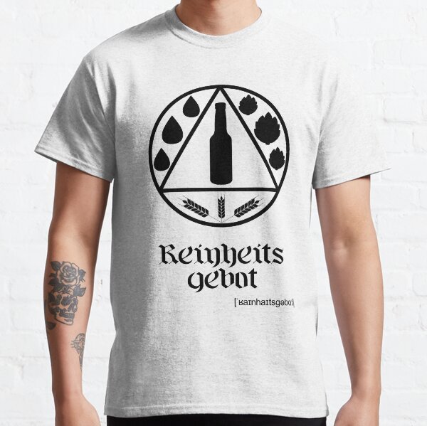 German Beer Purity Law Reinheitsgebot Black Classic T-Shirt