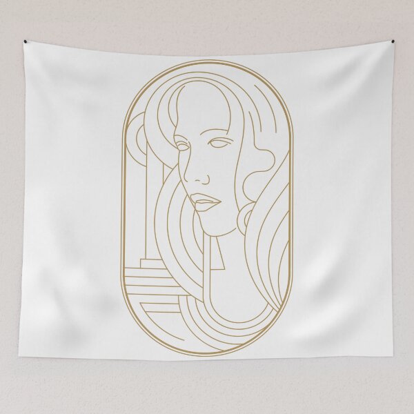Item preview, A Sleeper`s Dream Beauty Retro Girl Vintage Art Deco Geometric designed and sold by 108dragons.