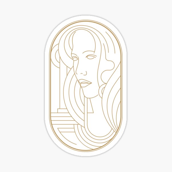Item preview, A Sleeper`s Dream Beauty Retro Girl Vintage Art Deco Geometric designed and sold by 108dragons.