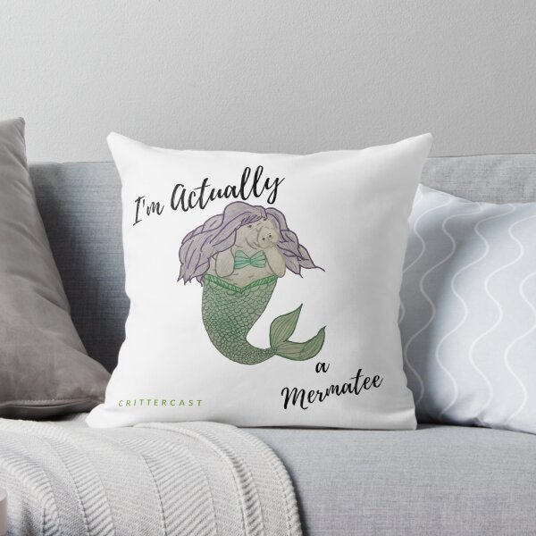 I'm a Mermatee Square Throw Pillow