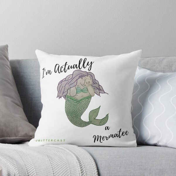 I'm a Mermatee Square Throw Pillow