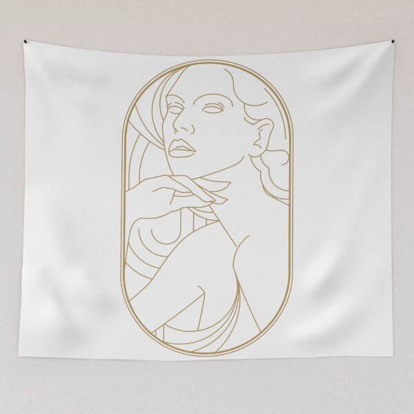 Item preview, A Sleeper`s Dream Beauty Retro Girl Vintage Art Deco Geometric designed and sold by 108dragons.