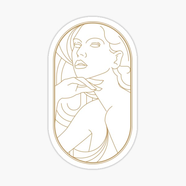Item preview, A Sleeper`s Dream Beauty Retro Girl Vintage Art Deco Geometric designed and sold by 108dragons.