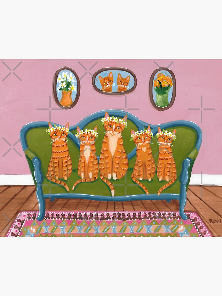 "Ginger Family Portrait" Sticker by kilkennycat Redbubble