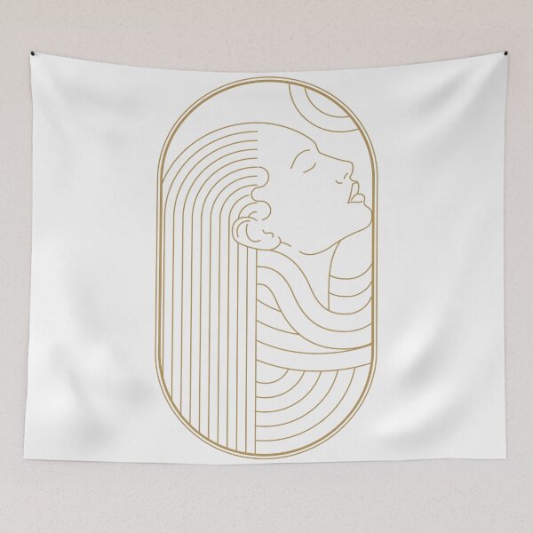 Item preview, A Sleeper`s Dream Beauty Retro Girl Vintage Art Deco Geometric designed and sold by 108dragons.
