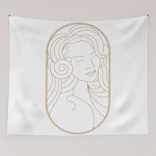 Item preview, A Sleeper`s Dream Beauty Retro Girl Vintage Art Deco Geometric designed and sold by 108dragons.