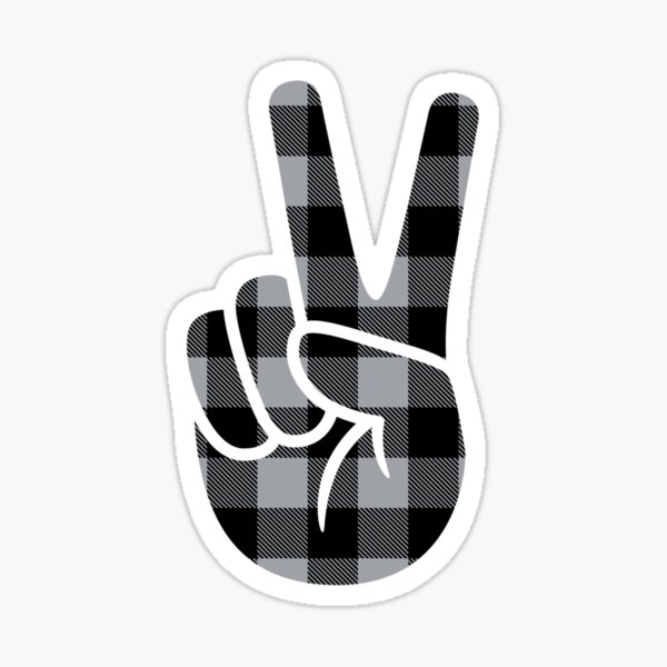 Peace - Grey/Black Lumberjack Sticker