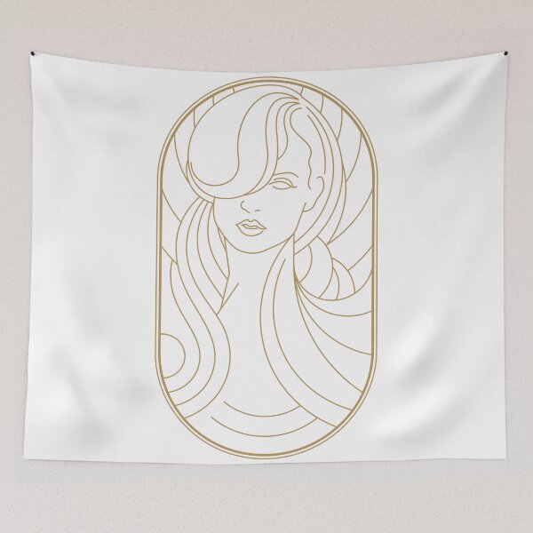 Item preview, A Sleeper`s Dream Beauty Retro Girl Vintage Art Deco Geometric designed and sold by 108dragons.