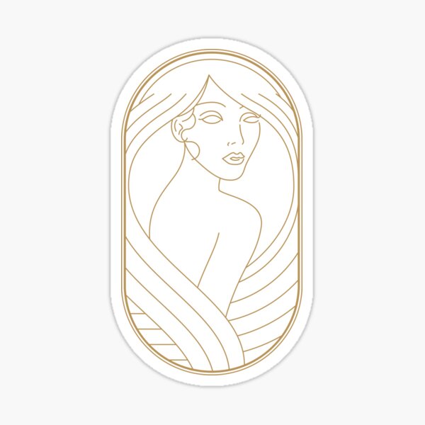 Item preview, A Sleeper`s Dream Beauty Retro Girl Vintage Art Deco Geometric designed and sold by 108dragons.