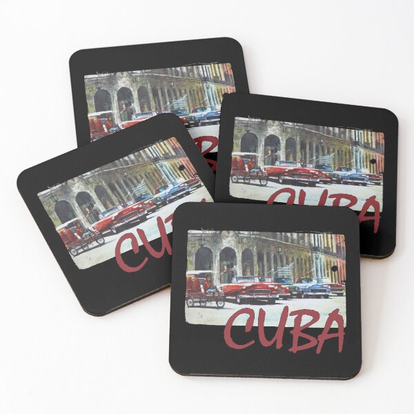 Item preview, Cuba Fine Art Red Car Street Scene designed and sold by LatinAmericaFocus.