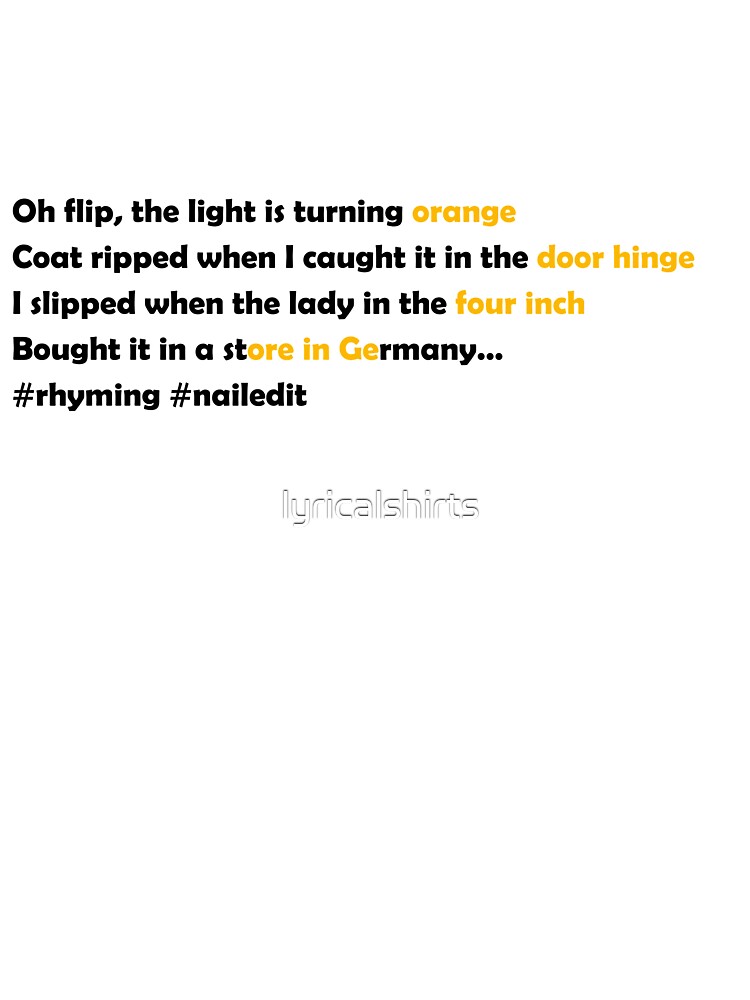 Barenaked Ladies Orange Rhyming Lyric Baby One Piece By