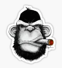 Cigar Monkey Sticker