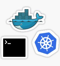 Docker, Terminal, Kubernetes Combo Pack Sticker