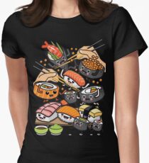 Sushi-Party! Tailliertes T-Shirt