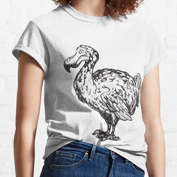 Aperçu de l'œuvre Dodos T-shirt pour hommes et femmes. Sauvez les t-shirts Dodos. Ne jamais oublier Dodos. Sauvez les Dodos. Love Dodo Birds créée et vendue par Dolphin Graphic.