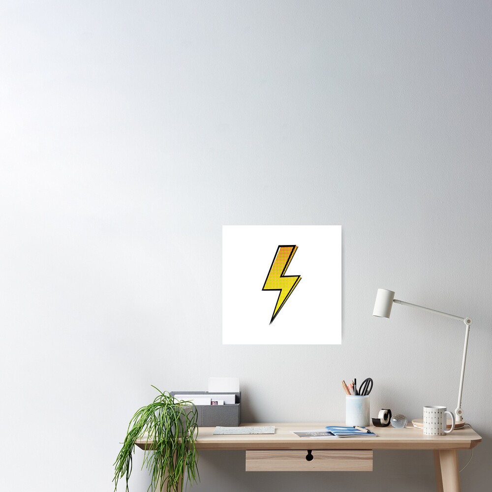 Lightning Bolt Comic book Style Sticker for Sale by CR-Studio