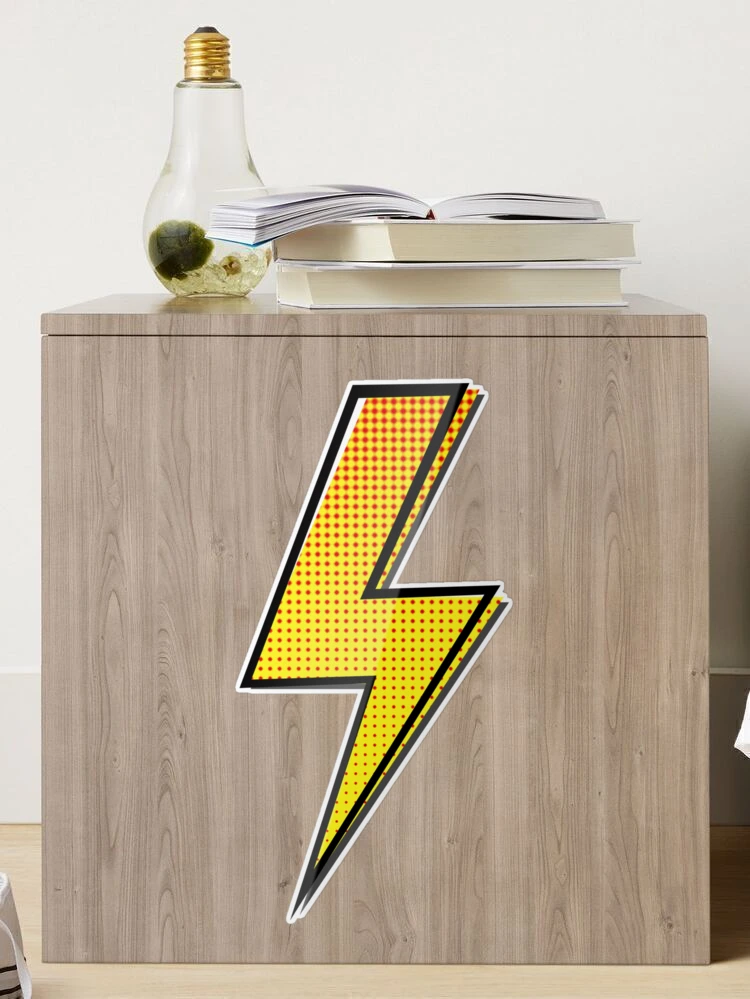 Lightning Bolt Comic book Style Sticker for Sale by CR-Studio