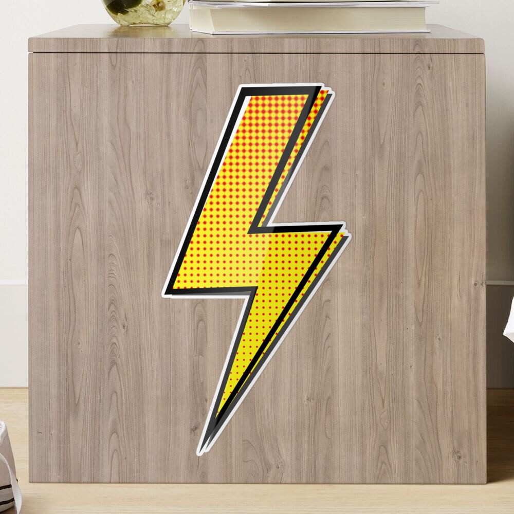 Lightning Bolt Comic book Style Sticker for Sale by CR-Studio