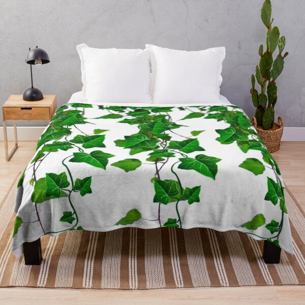 Item preview,  VERDANT GREEN LEAVES TRAILING IVY WHITE ART designed and sold by sharlesart.