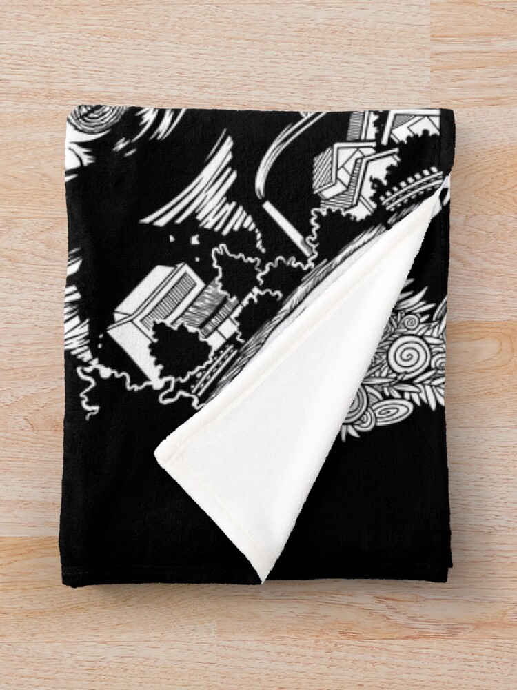 Alternate view of Spiral Into Horror - Uzumaki Throw Blanket
