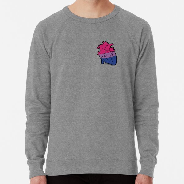 Bi Pride Anatomical Heart Lightweight Sweatshirt