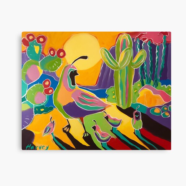 Quail Familia Canvas Print