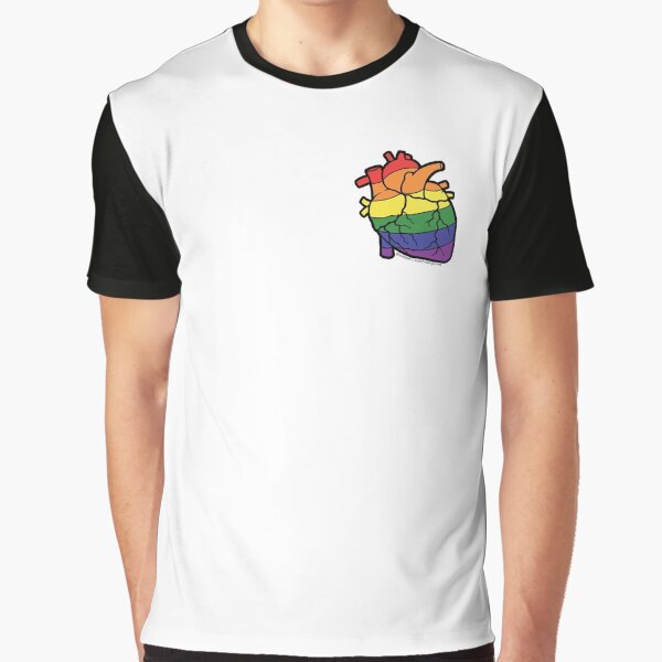 LGBT / Gay Pride Anatomical Heart Graphic T-Shirt