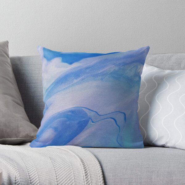 Shimmering Blue Purple Throw Pillow