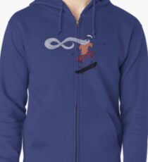 The Ancient Skater, Forever Skate ukiyo e style Zipped Hoodie