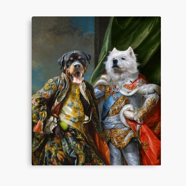 Dog Portrait - Luna and Hector Canvas Print