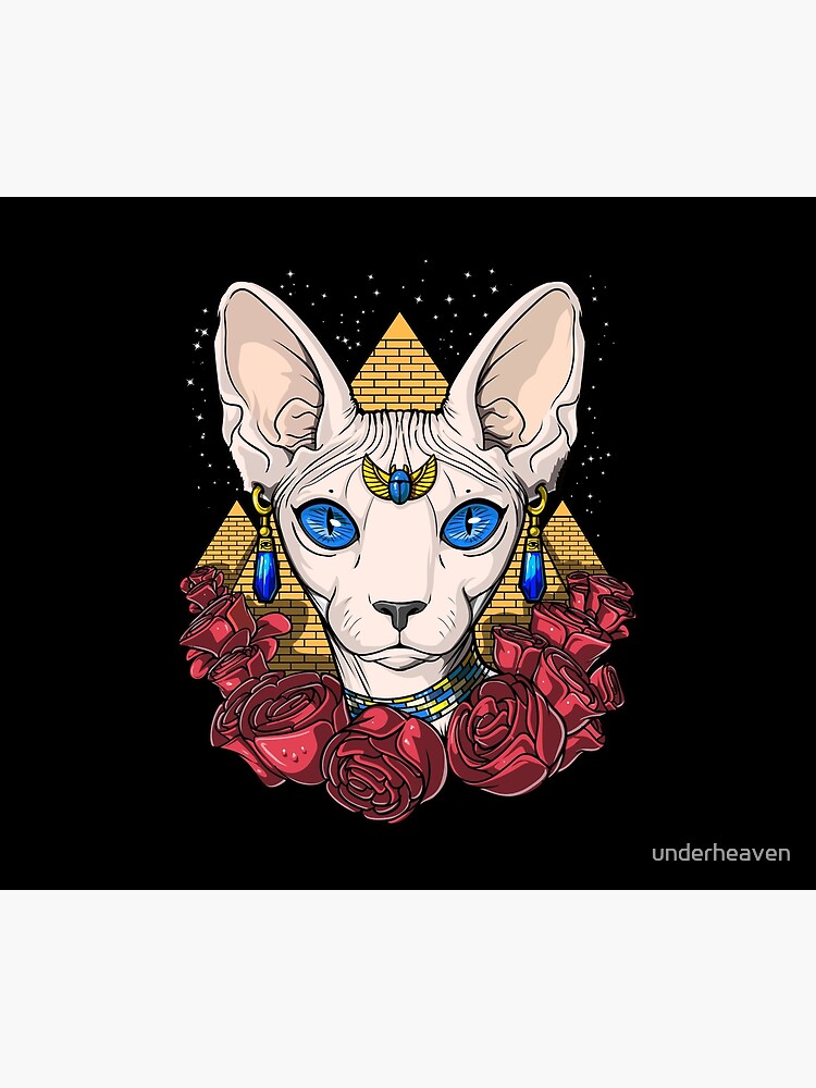 "Sphynx Cat Egyptian Pyramids" Wall Tapestry by underheaven Redbubble