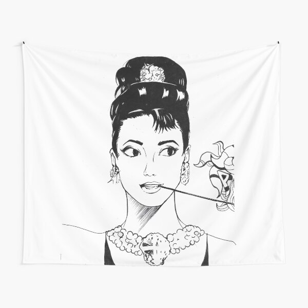 Doodle Audrey Hepburn Tapestry