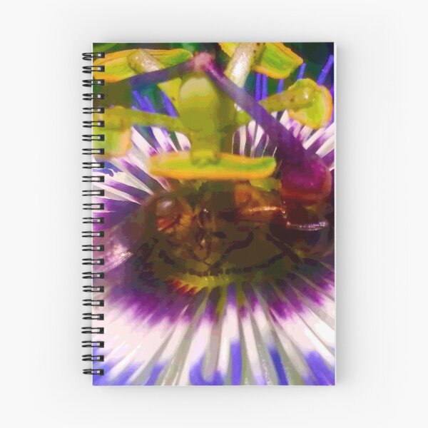 Item preview, Passion Flower with bees designed and sold by poppyflower.