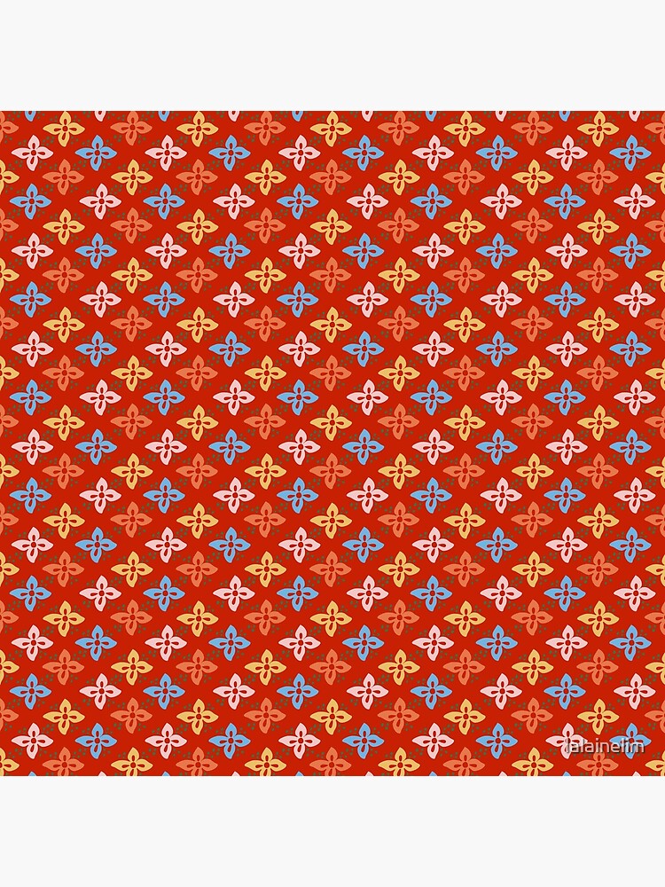 Las Flores - Red 01 (Patterns Please) by lalainelim