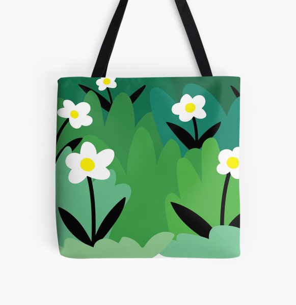 Daisy flower floral plant illustration All Over Print Tote Bag