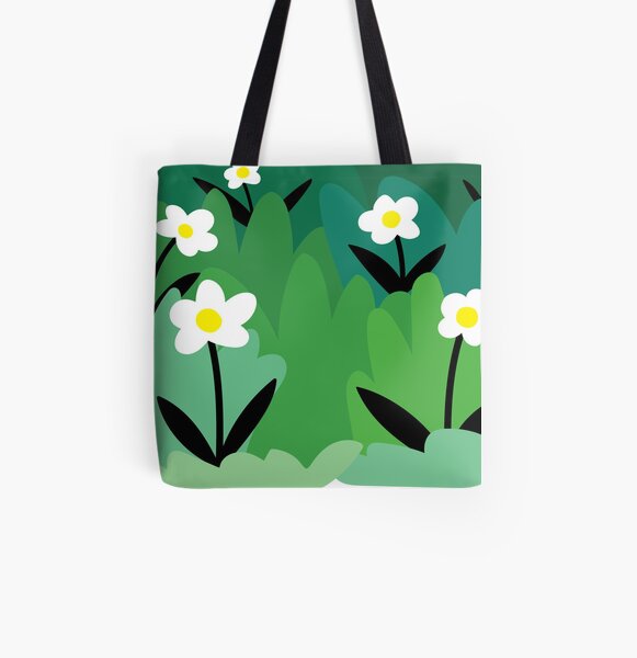 Daisy flower floral plant illustration All Over Print Tote Bag