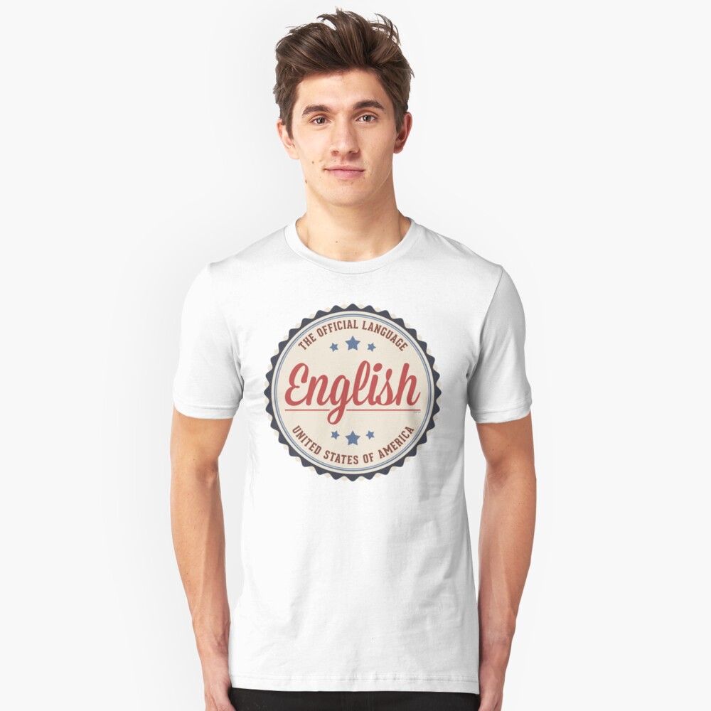 USA Official Language Slim Fit T-Shirt