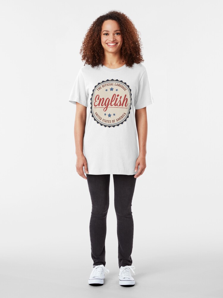 Alternate view of USA Official Language Slim Fit T-Shirt