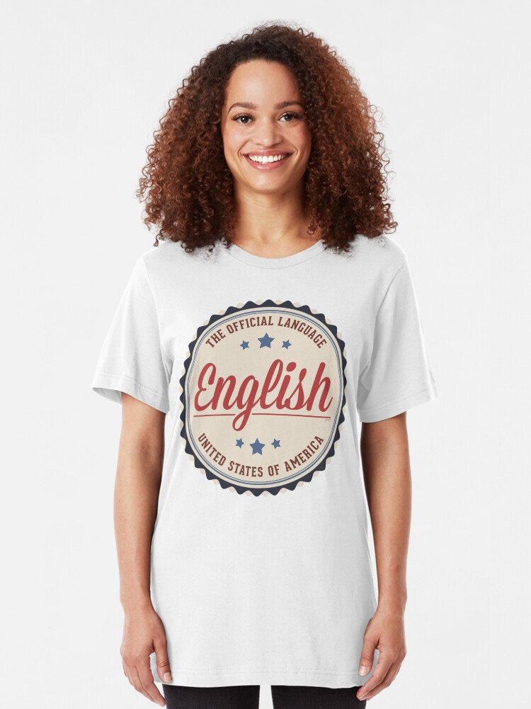 Alternate view of USA Official Language Slim Fit T-Shirt