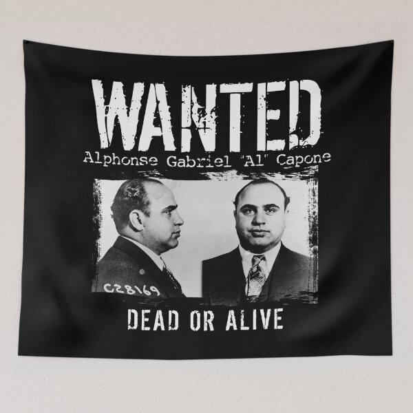 Item preview, Al Capone Mugshot - Wanted Dead Or Alive designed and sold by EddieBalevo.