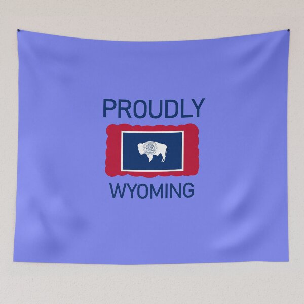 Item preview, Proudly Wyoming State Flag design designed and sold by GetItGiftIt.