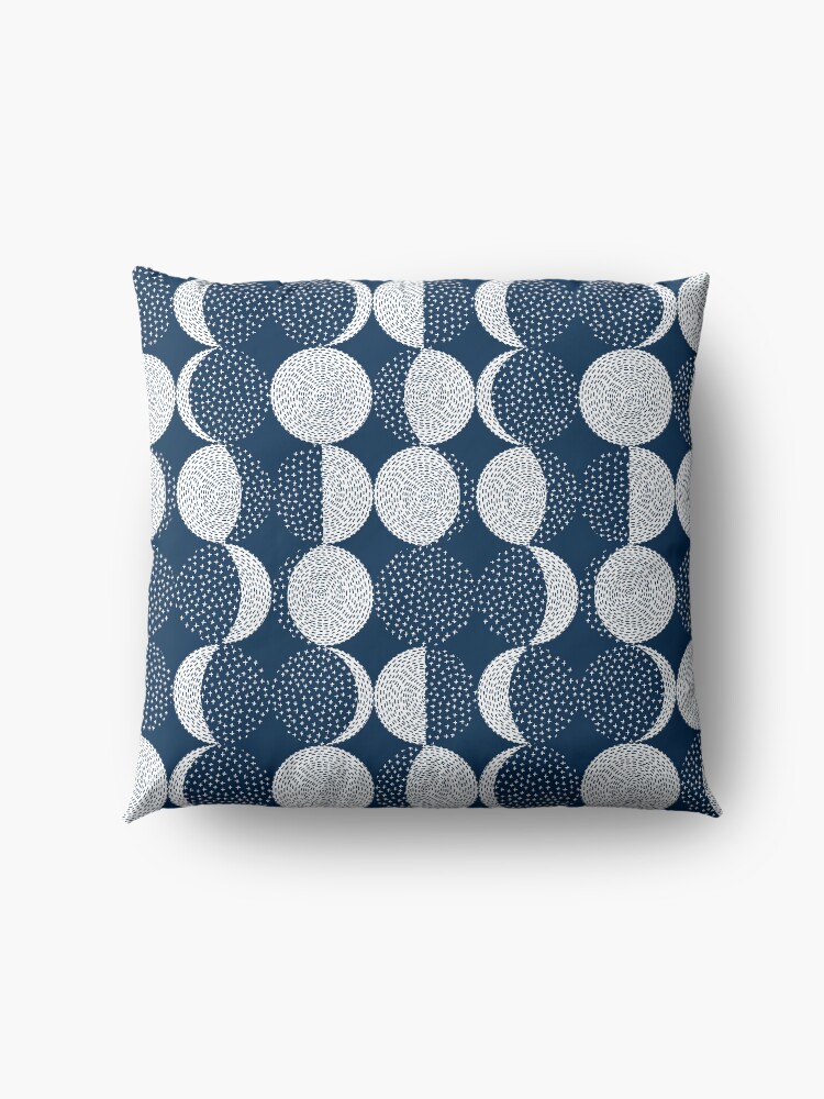 Alternate view of Moon Phases / repeat pattern Floor Pillow