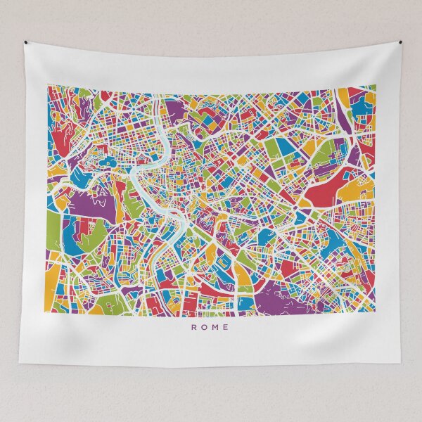Item preview, Rome Italy Street Map designed and sold by ArtPrints.