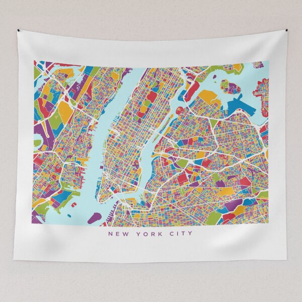 Item preview, New York City Street Map designed and sold by ArtPrints.