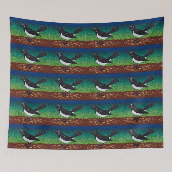 Item preview, Willy Wagtail on the garden path designed and sold by Soozie Wray.
