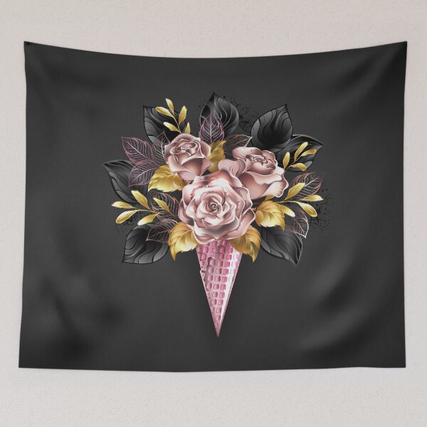 Item preview, Roses in Rose Gold Waffle Horn designed and sold by Blackmoon9.