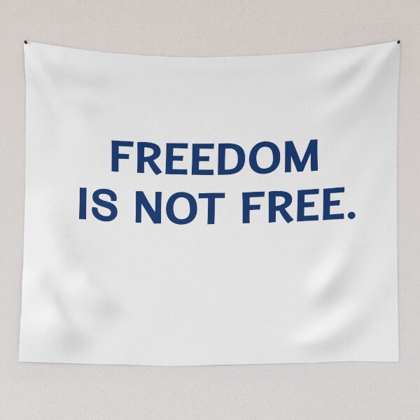 Item preview, Freedom is not Free Blue designed and sold by AmericanArt.